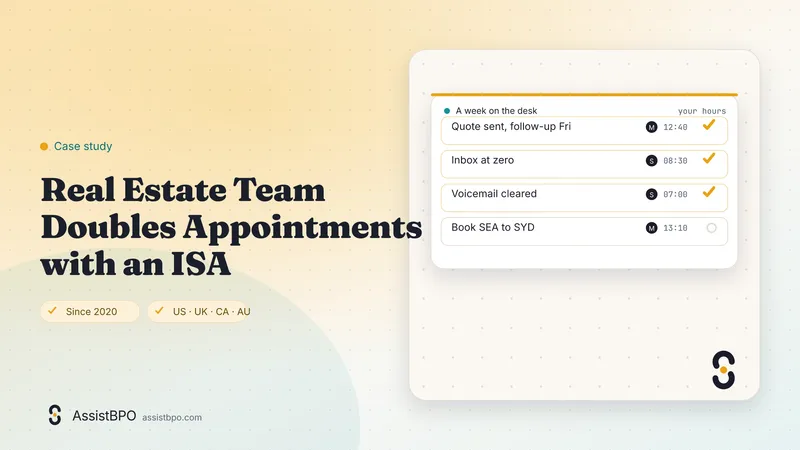 Real Estate Team Doubles Appointments with an ISA: AssistBPO cover graphic
