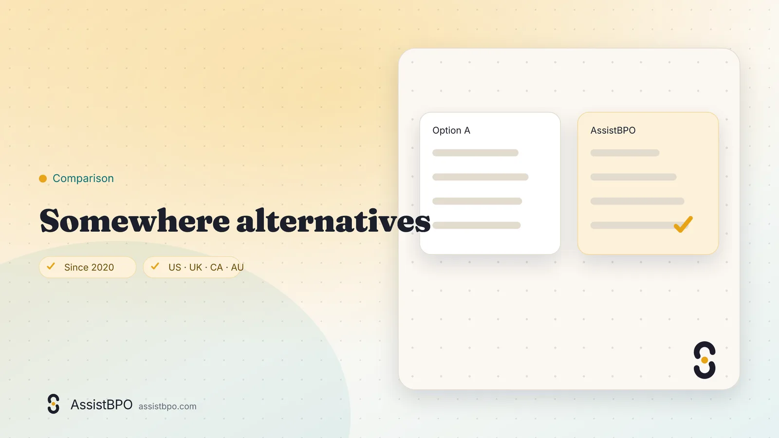 Somewhere alternatives: AssistBPO cover graphic