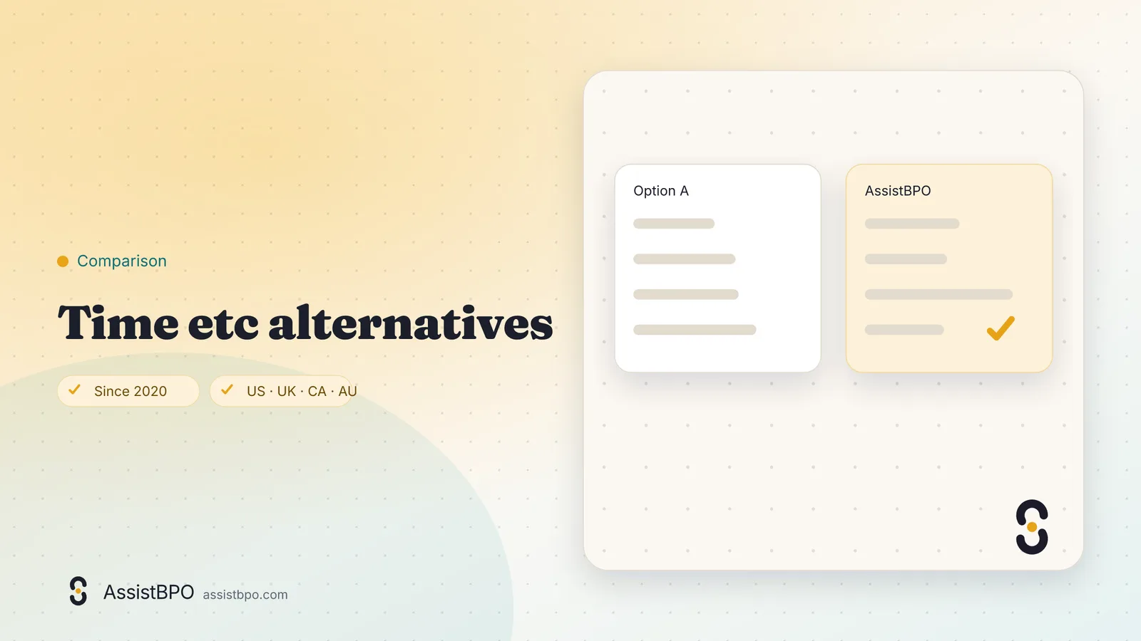 Time etc alternatives: AssistBPO cover graphic
