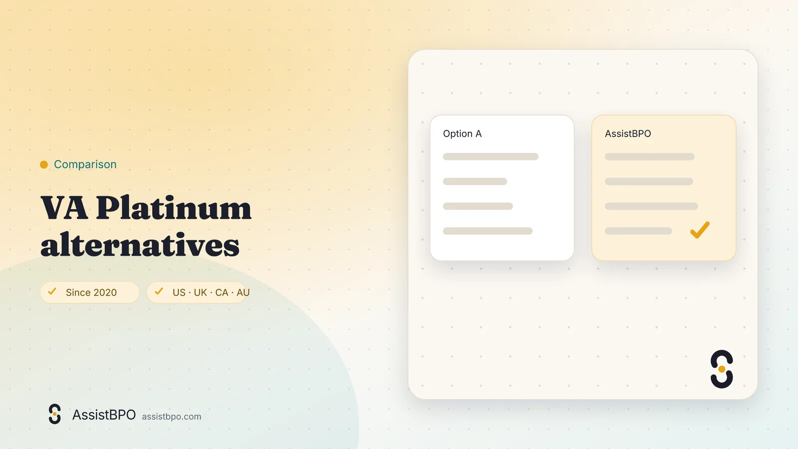 VA Platinum alternatives: AssistBPO cover graphic