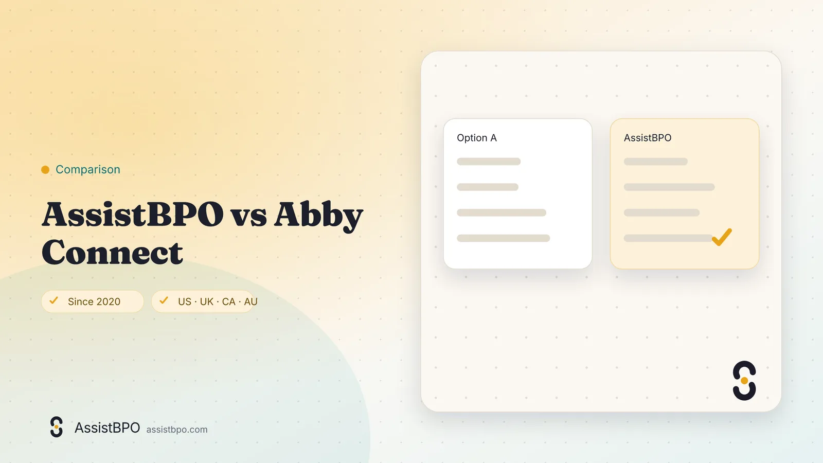 Abby Connect vs AssistBPO: AssistBPO cover graphic