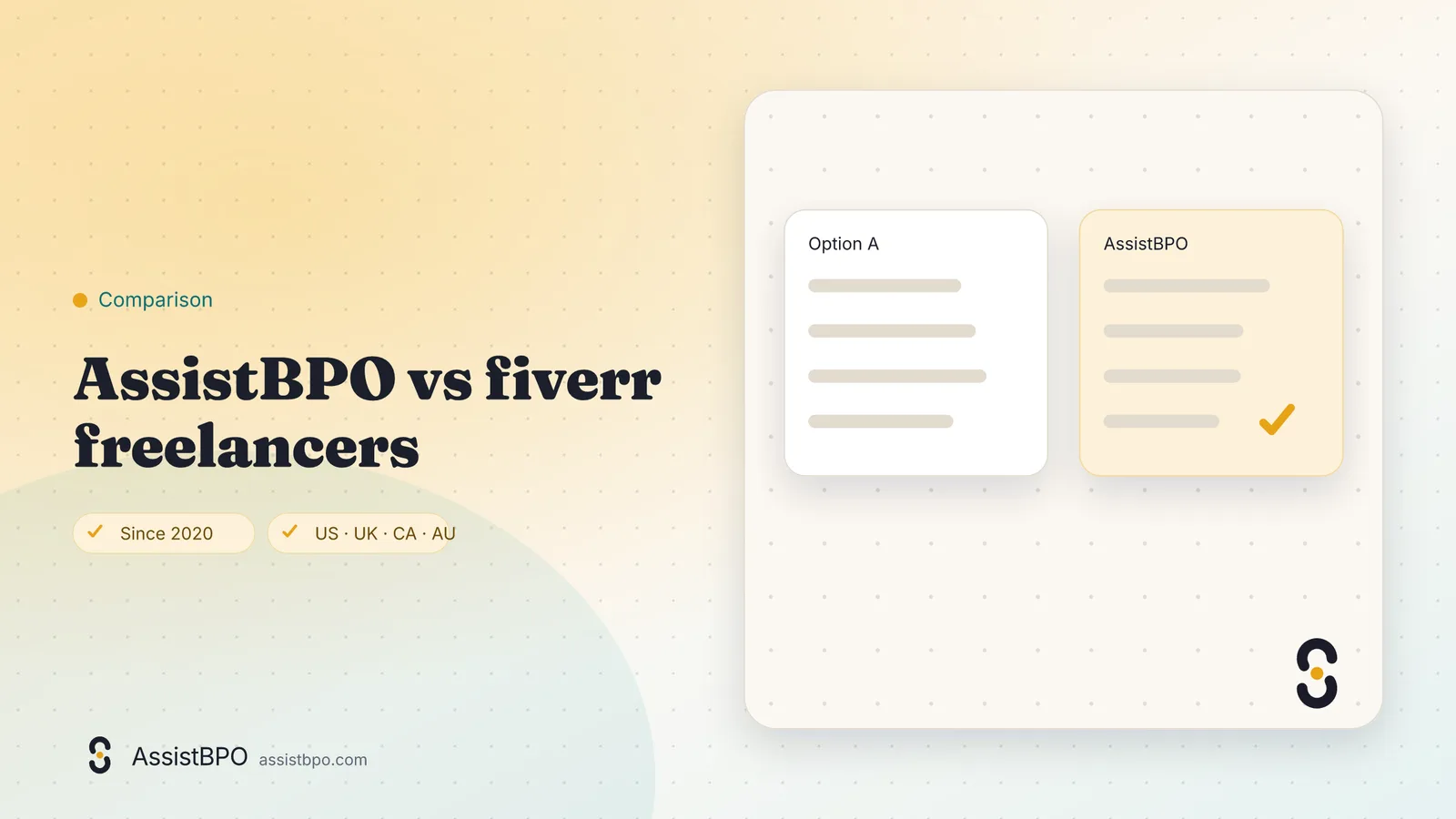 Virtual assistant vs Fiverr freelancers: AssistBPO cover graphic