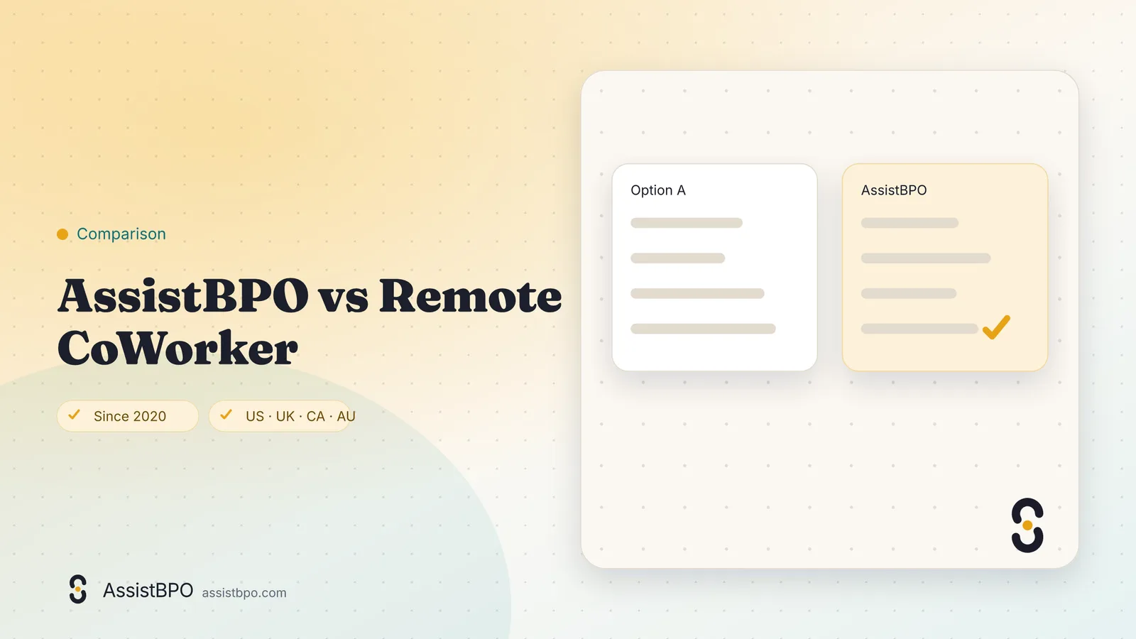 Remote CoWorker vs AssistBPO: AssistBPO cover graphic
