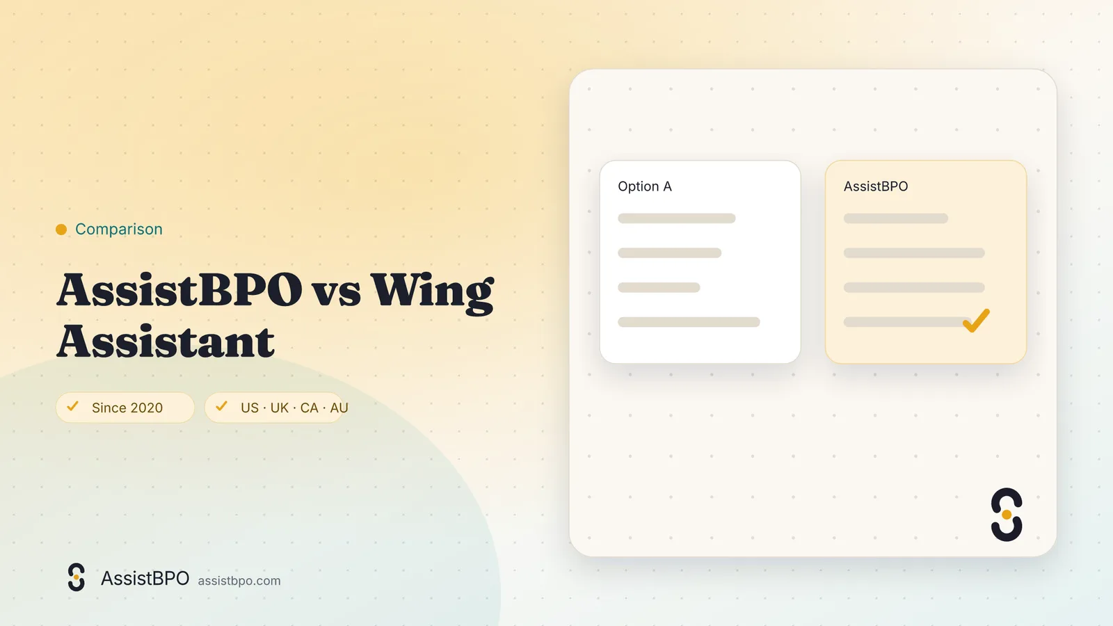 Wing Assistant vs AssistBPO: AssistBPO cover graphic