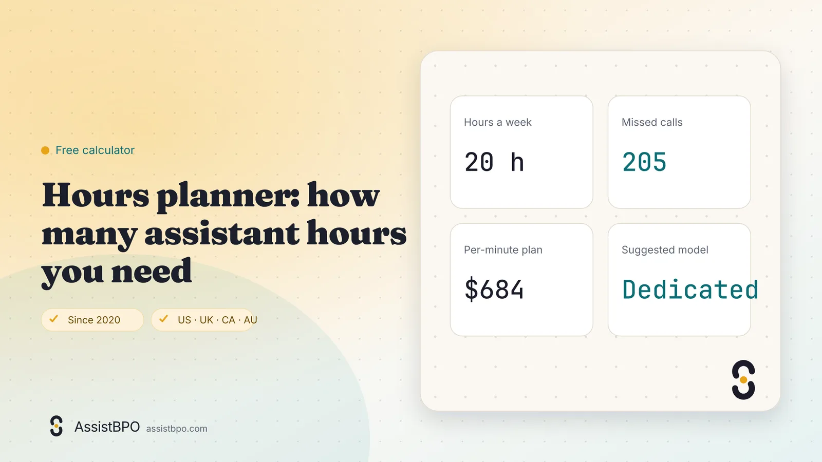 Hours planner: how many assistant hours you need: AssistBPO cover graphic